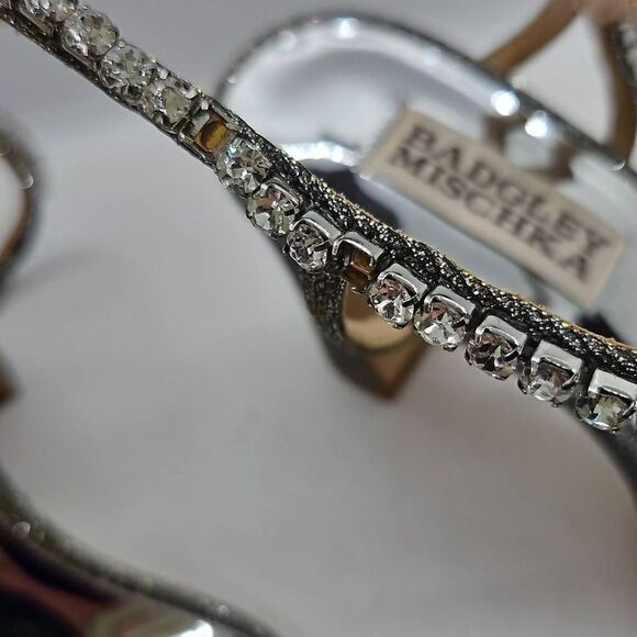 Badgley Mischka Embellished Crystal Heels Size 5.5 - Missing Crystals - Picture 8 of 8